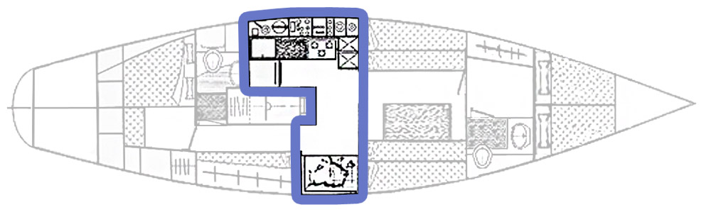 Cucina e carteggio.
